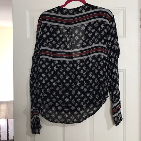 Free People border Print Peasant Top - Picture 7 of 11